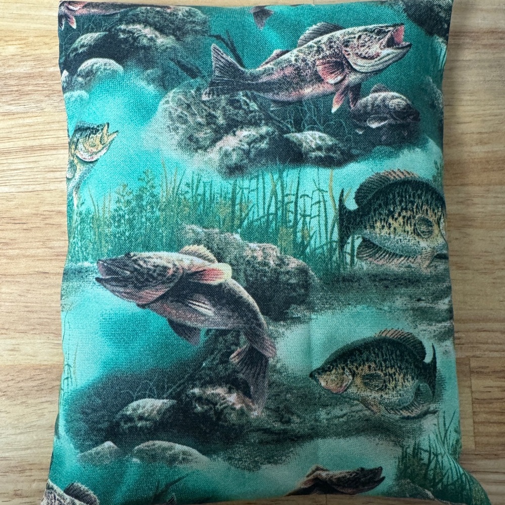 Fish Fishing Hot Cold Rice Bag Therapy Gift Microwavable Heating Pad